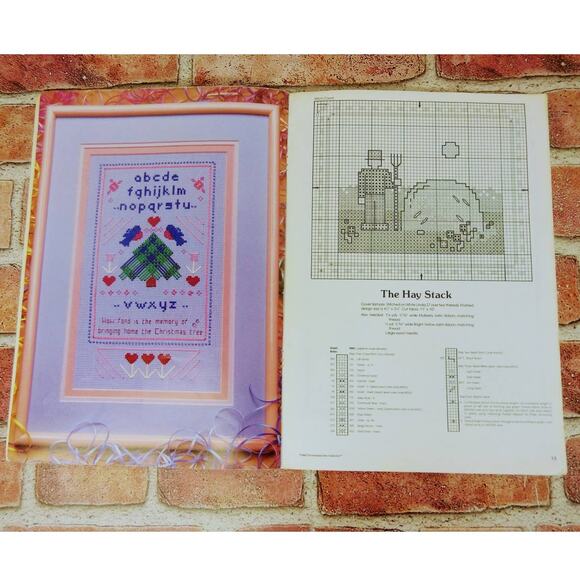Along the Ribbon Lane - Vtg 1984 - Wedding Cross Stitch Sampler Vanessa-Ann Coll - Picture 5 of 7